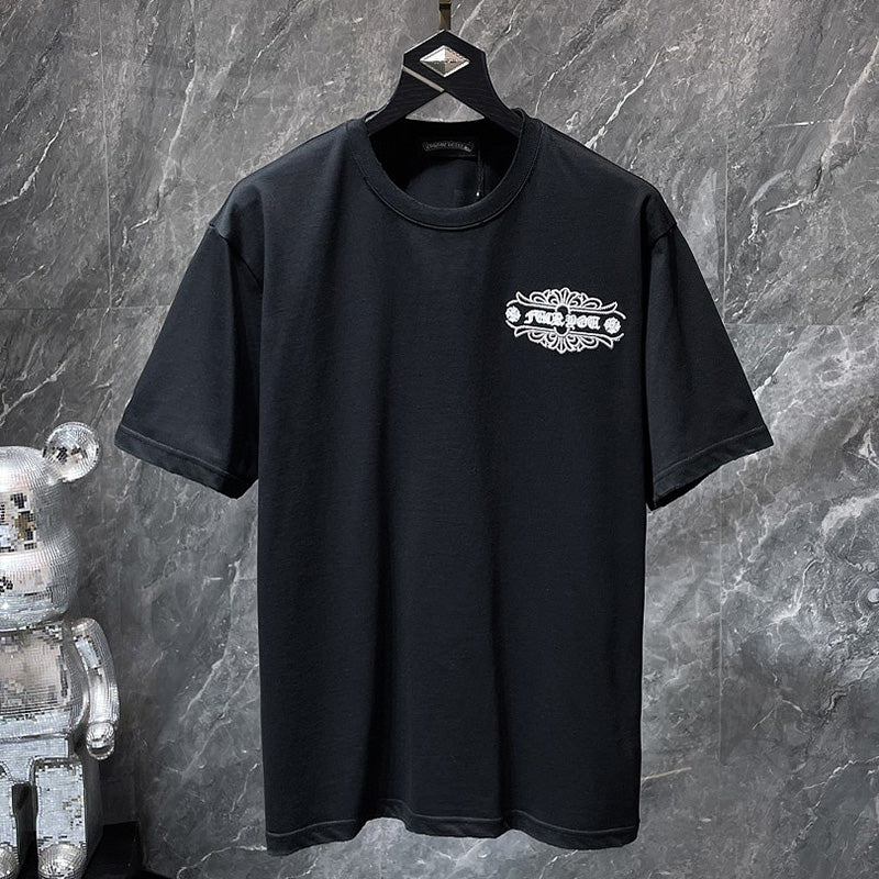 Chrome Hearts Fleur Cross Embroidered Graphic Tee – Black