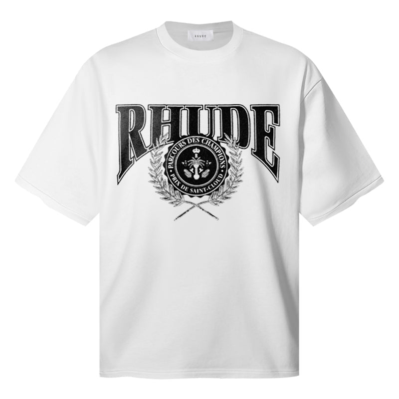 RHUDE Saint-Cloud Tee – White / Black
