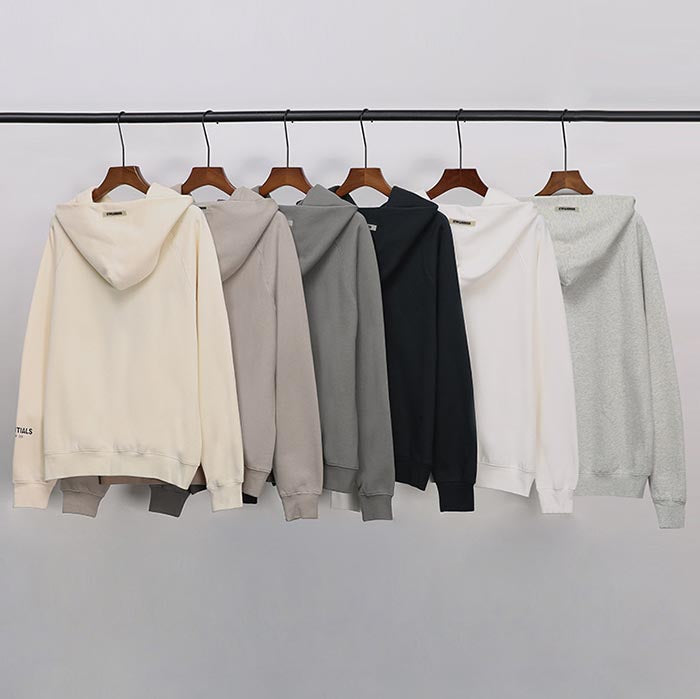 Fear Of God Essentials Hoodie – Black / Camel / Apricot / Cement Gray / White / Hemp Gray