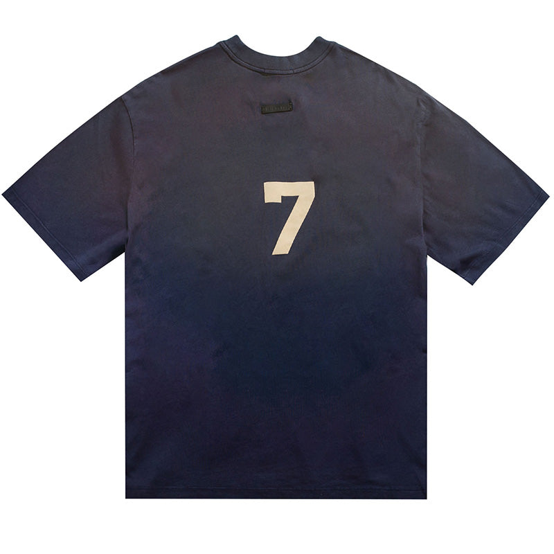 Fear of God 7 Digital Print T-Shirt – Red / Royal Blue / Light Gray