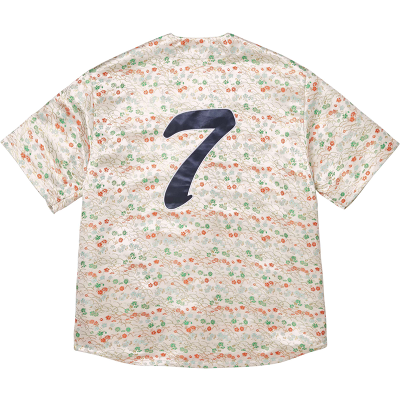 Supreme Floral Jacquard Baseball Jersey — Style 02