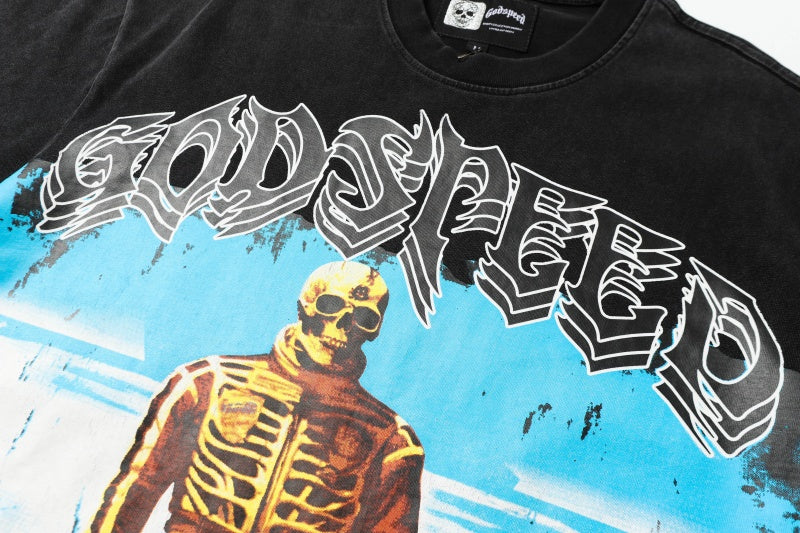 GODSPEED Skeleton Man T-Shirt – 100% Cotton Graphic Tee