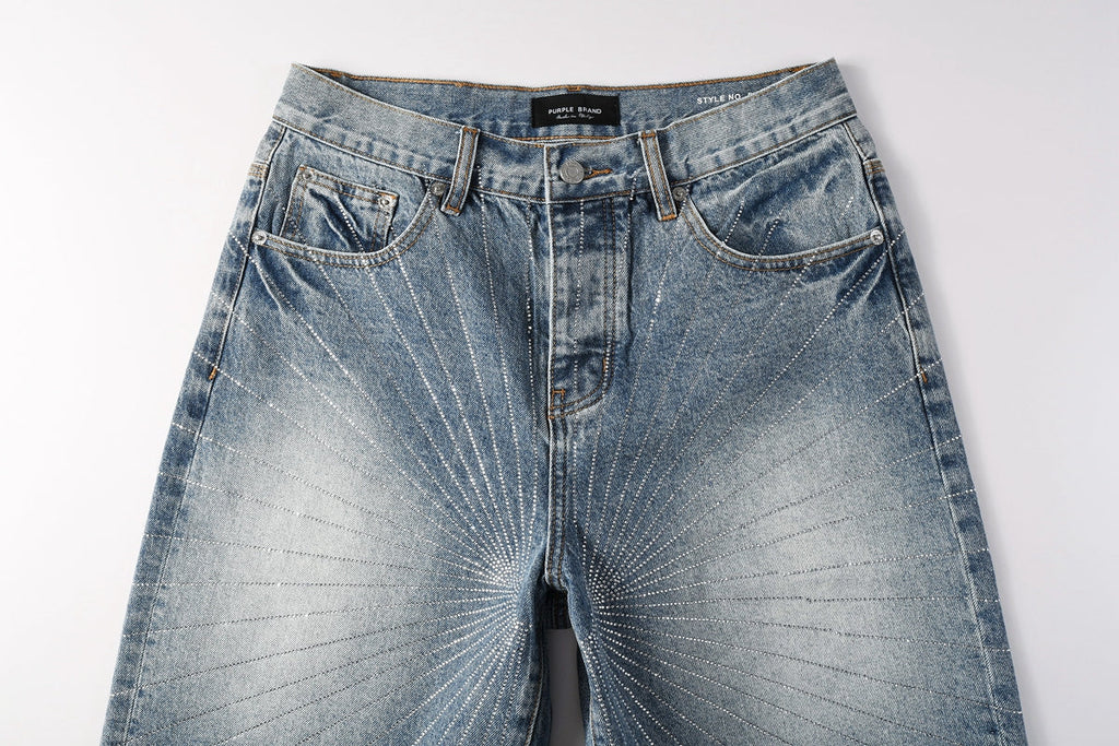 Purple Brand Destroyed Slim Fit Denim Shorts #5100