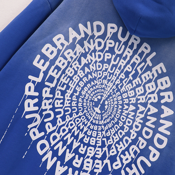 Purple Brand Logo Printed Hoodie