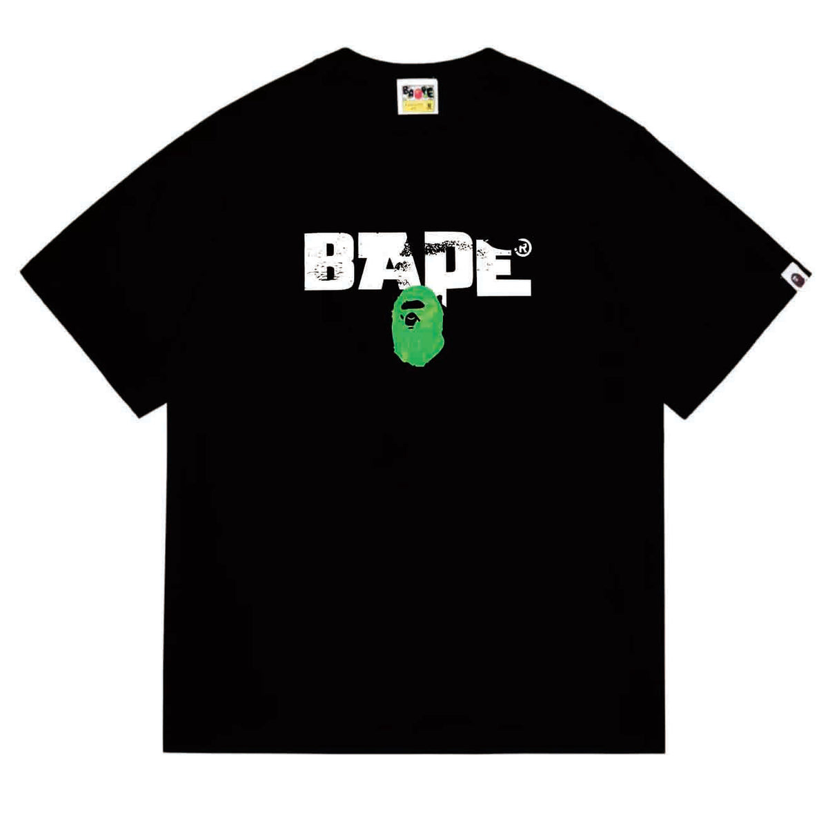 BAPE Ape Head Graphic Tee - Black & Khaki