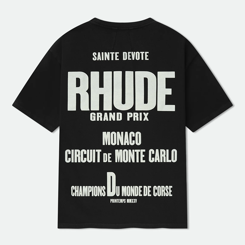 RHUDE Champions Du Monde Tee – Black