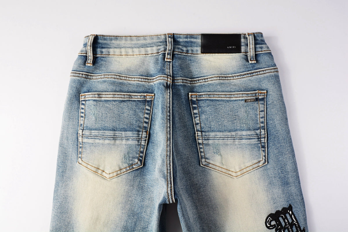 AMIRI Skinny Destroyed Jeans – Full Length Denim