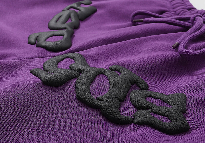 Sp5der Black Foam Printing Pant Purple #8308