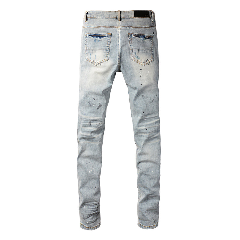 AMIRI Slim Jeans #8899 – Distressed Cotton Denim
