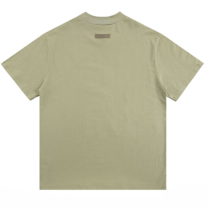 Fear of God Essentials Big E T-Shirt – Black / Gray / Fruit Green
