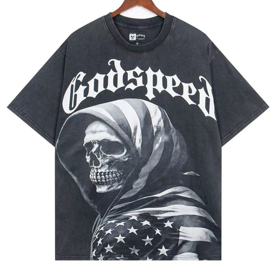 GODSPEED Glitchy Graphic T-Shirt – 100% Cotton (Black)