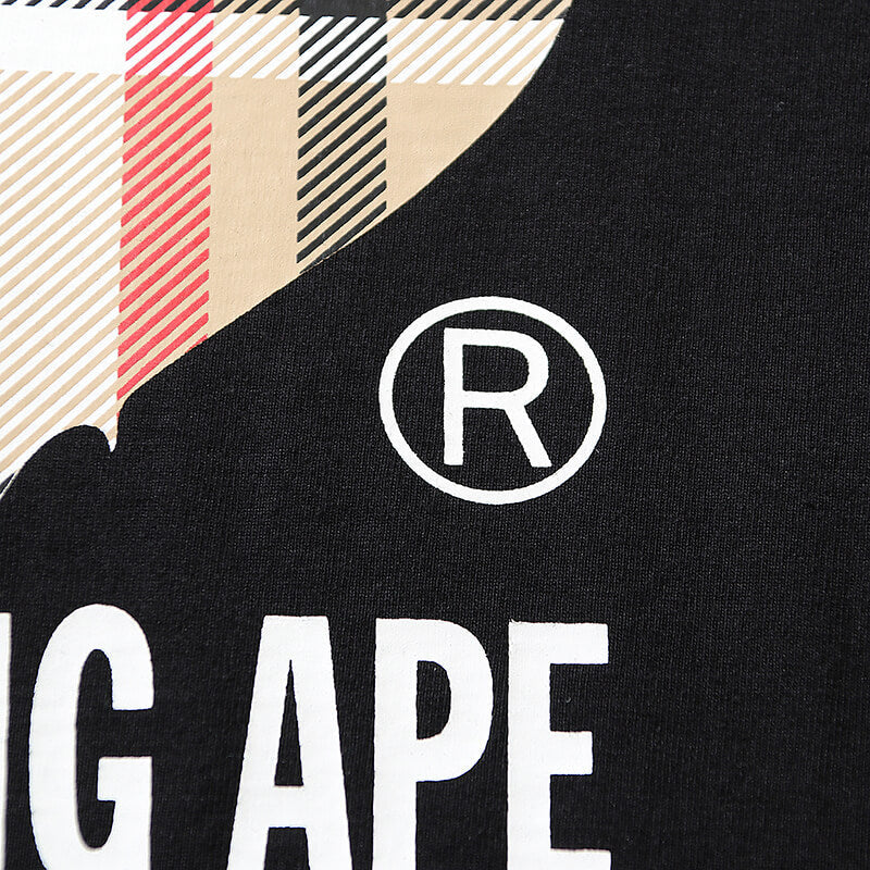 BAPE Burberry Plaid Ape Head T-Shirt by A Bathing Ape