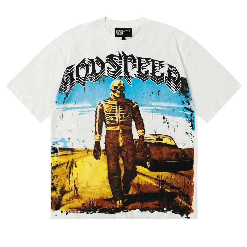 GODSPEED Skeleton Man T-Shirt – 100% Cotton Graphic Tee