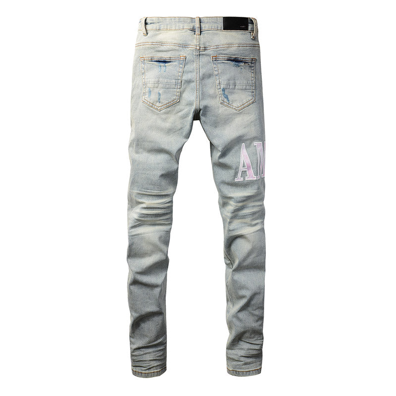 AMIRI Slim Fit Distressed Jeans – Full Length Denim