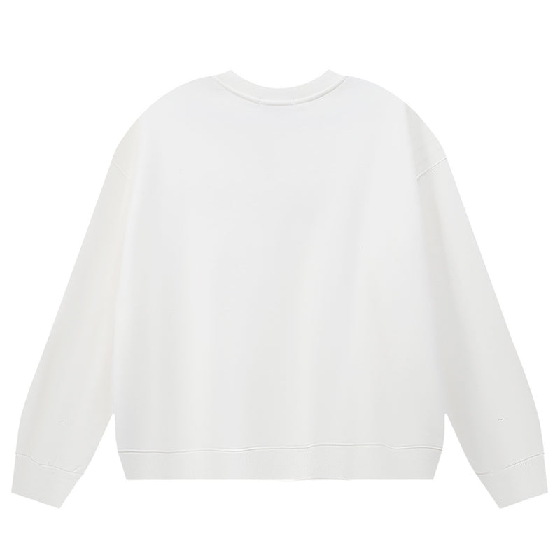 Purple Brand Logo Printed Sweatshirt – White