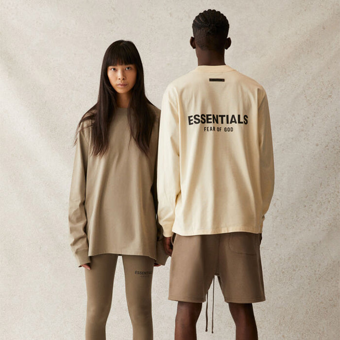 Fear of God Essentials Long Sleeve Tee – Brown / Black / Khaki / Apricot