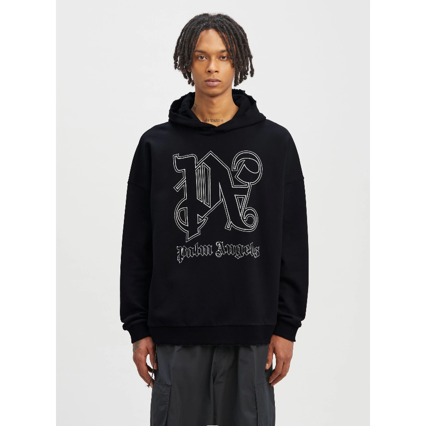 Palm Angels Hoodie – Black Men's Premium Cotton Hoodie