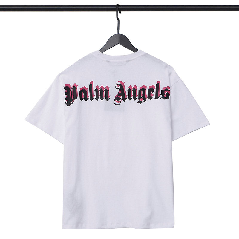 Palm Angels Double-Color Gothic Back Logo T-Shirt – White