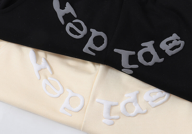 Sp5der Logo Foam Print Jogger Pants – Apricot