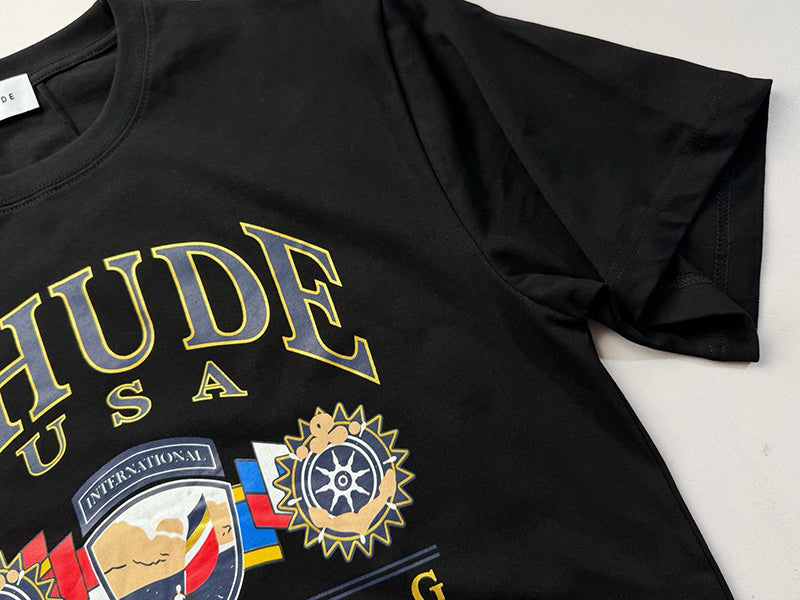 RHUDE International Sailing Tee – Black / Beige