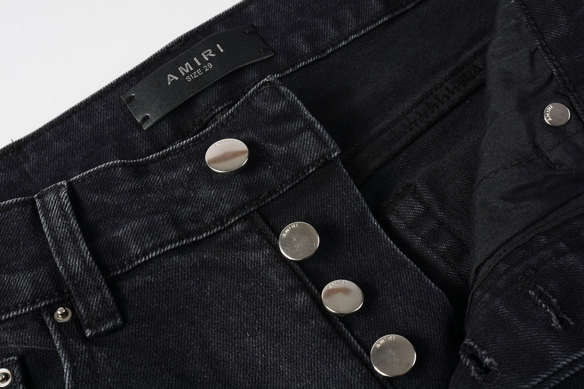 AMIRI Slim Fit Distressed Jeans – Full Length Denim