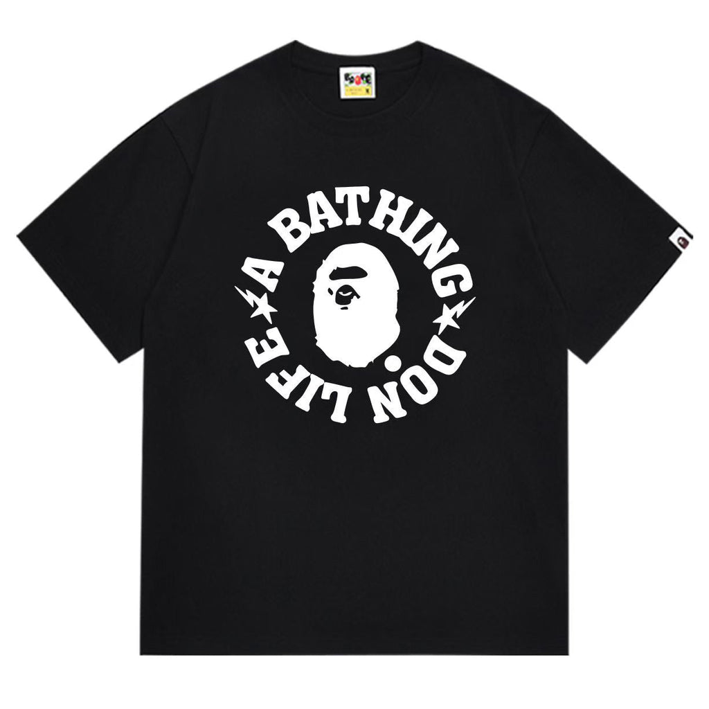 BAPE Ape Head Graphic Tee - Black & White