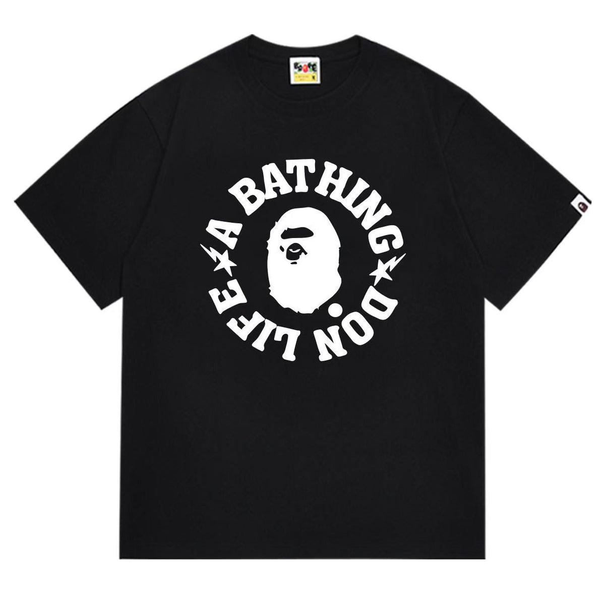 BAPE Ape Head Graphic Tee - Black & White