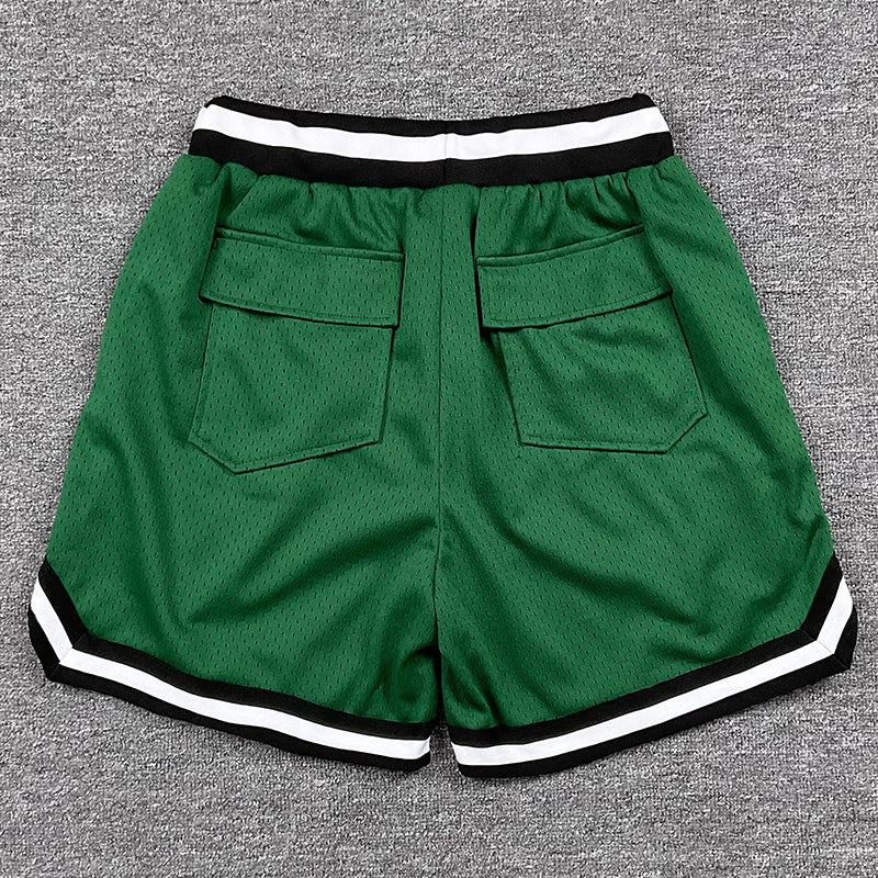 RHUDE Collegiate Arch Logo Mesh Basketball Shorts – Green
