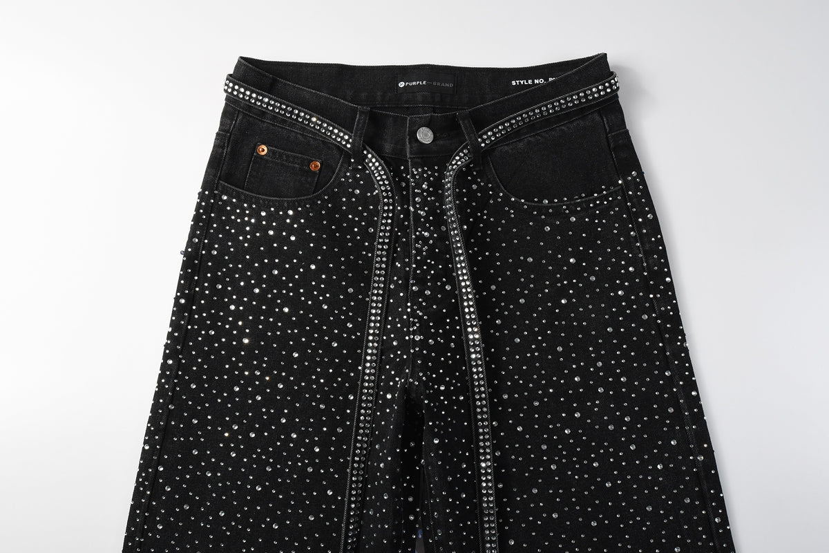 Purple Brand Crystal Diamond Skinny Jeans #9128