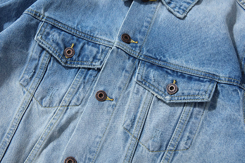 OFF-WHITE Hand-Drawn Doodle Arrow Distressed Denim Jacket