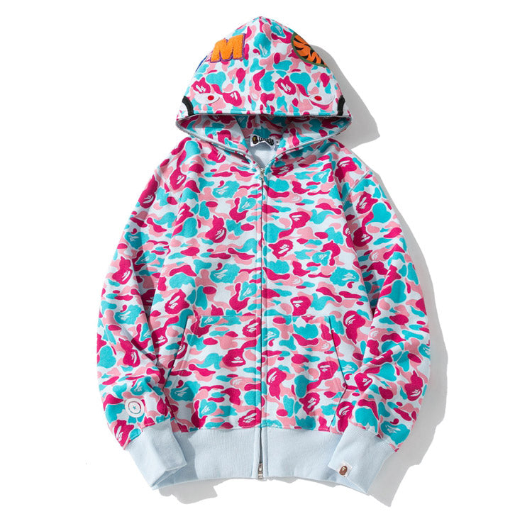 BAPE Miami City Limited Camo Shark Hoodie
