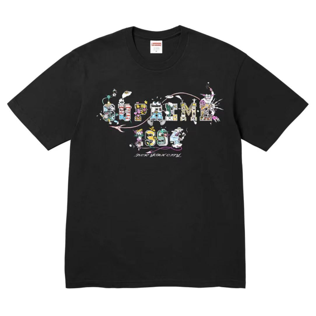 Supreme 25SS Varsity Tee – Black / White