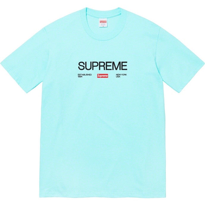 Supreme 21FW Est. T-Shirt — Black / White