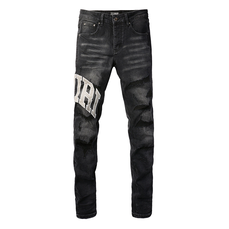 AMIRI Slim Fit Distressed Jeans – Full Length Denim