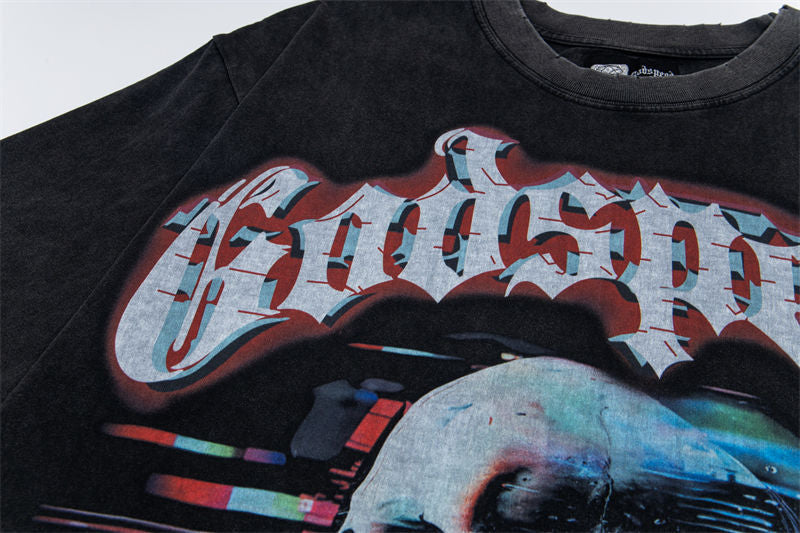 GODSPEED Glitchy Graphic T-Shirt – 100% Cotton
