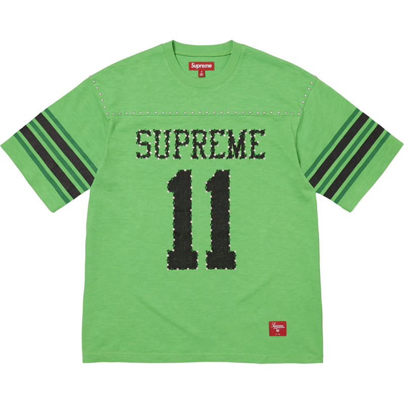 Supreme Studded Football Jersey — Black / Green