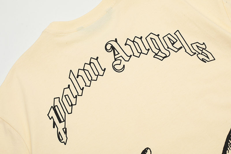 Palm Angels Shark Print Back Logo T-Shirt
