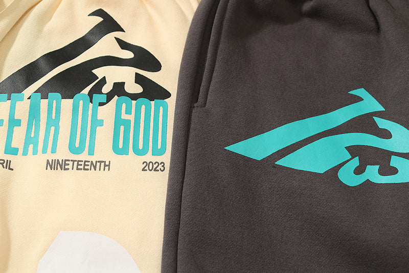Fear Of God × RRR123 April Nineteenth 2023 Collab Sweatpants – Apricot / Grey