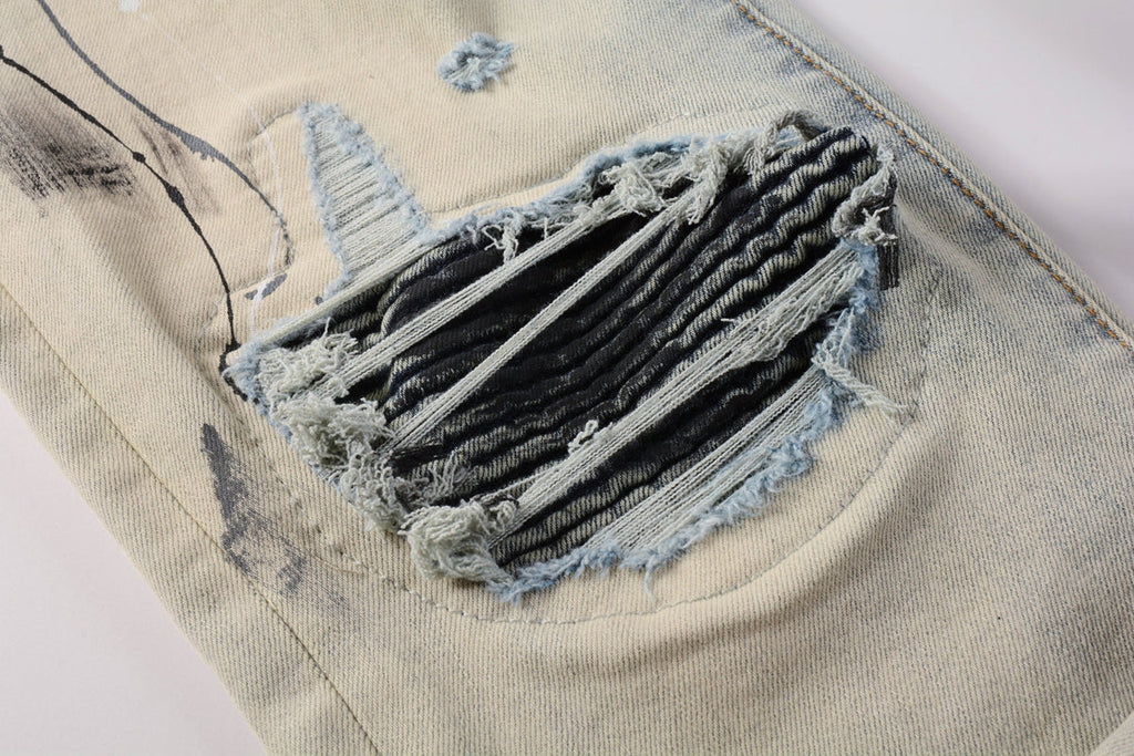 AMIRI Slim Fit Distressed Jeans – Full Length Denim