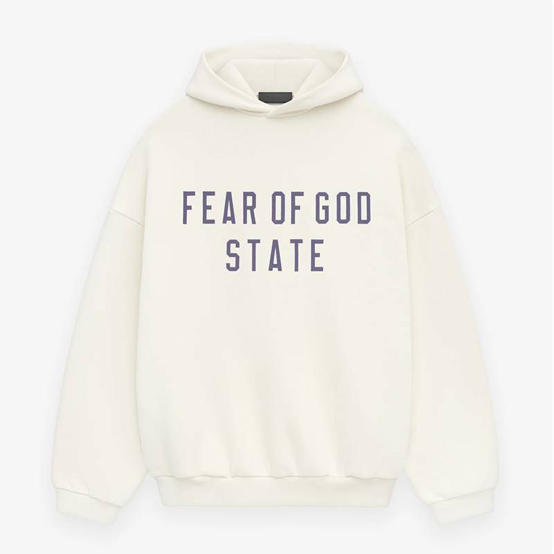 Fear Of God STATE Fleece-Lined Hoodie 24FW – Black / White / Grey