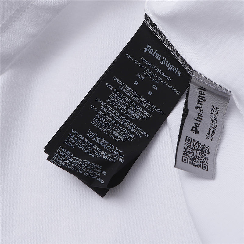 Palm Angels Double-Color Gothic Back Logo T-Shirt – White