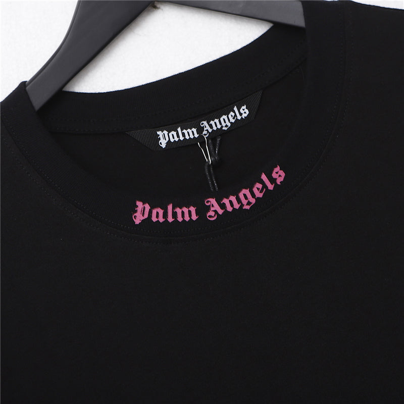 Palm Angels 3D Pink Shadow Gothic Back Logo Oversized T-Shirt