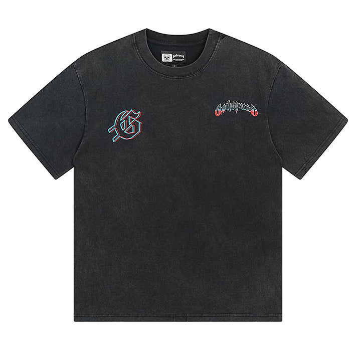 GODSPEED Rock Skeleton Car Graphic T-Shirt