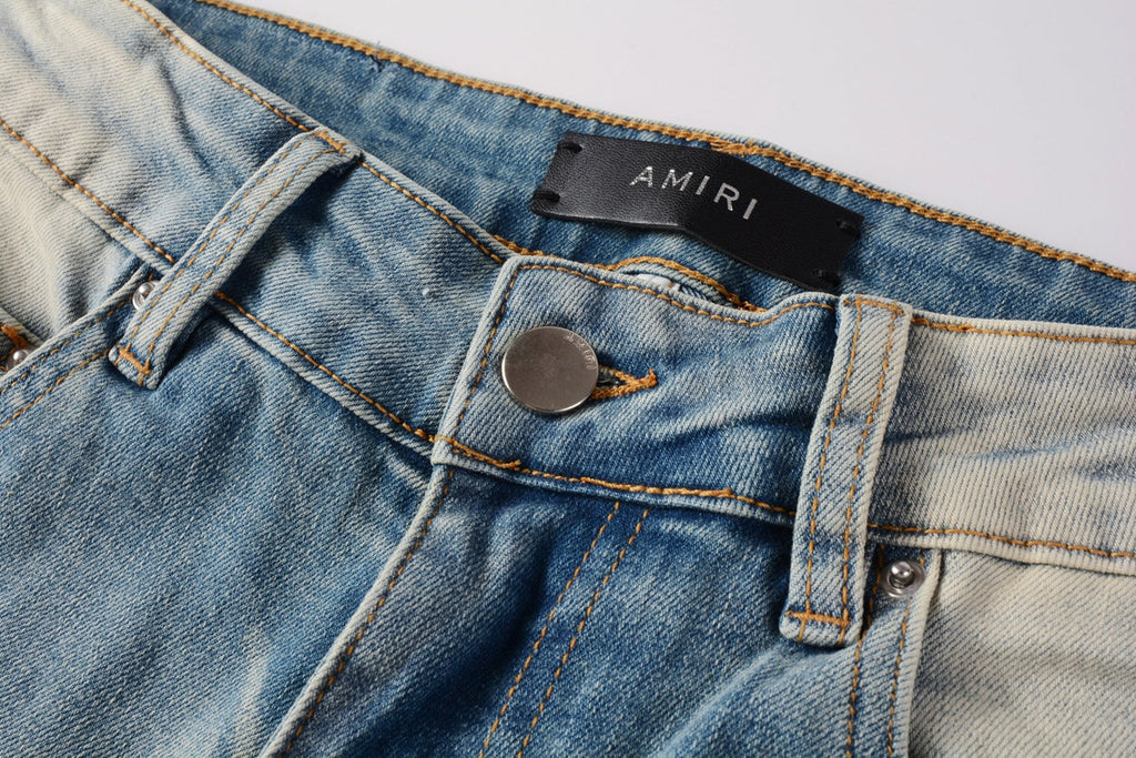 AMIRI Slim Fit Distressed Jeans – Full Length Denim