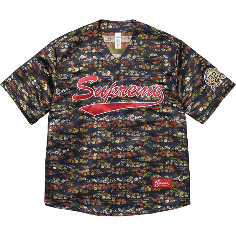 Supreme Floral Jacquard Baseball Jersey