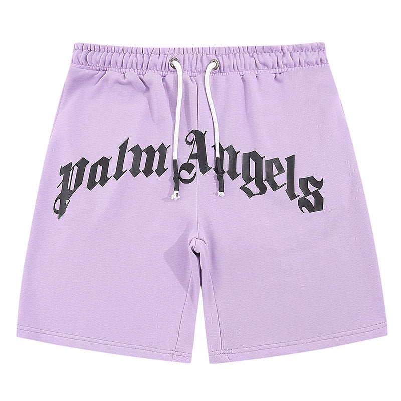 Palm Angels Shorts – Purple Men's Cotton Shorts