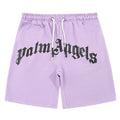 Palm Angels Shorts – Purple Men's Cotton Shorts