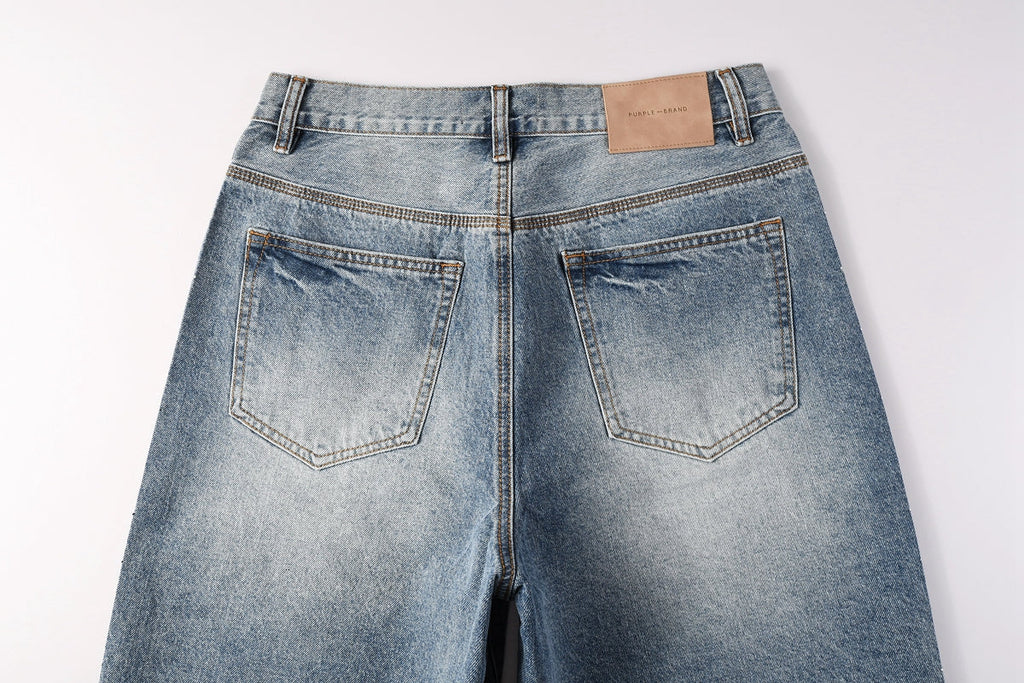 Purple Brand Destroyed Slim Fit Denim Shorts #5100