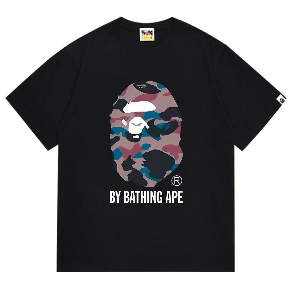 BAPE Ape Head Pattern Tee - Black & White