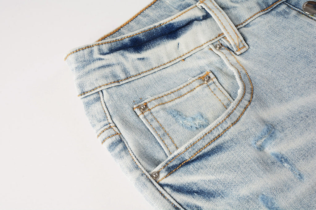 AMIRI Slim Jeans #8899 – Distressed Cotton Denim